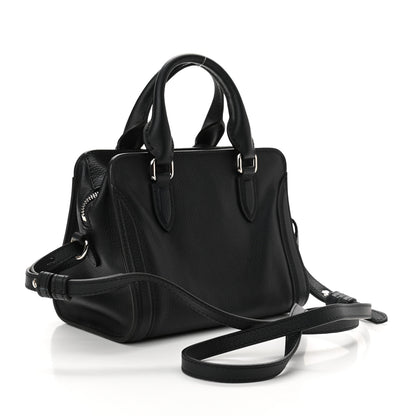 Alexander McQueen Pebbled Calfskin Mini Padlock Navy 3 of 11