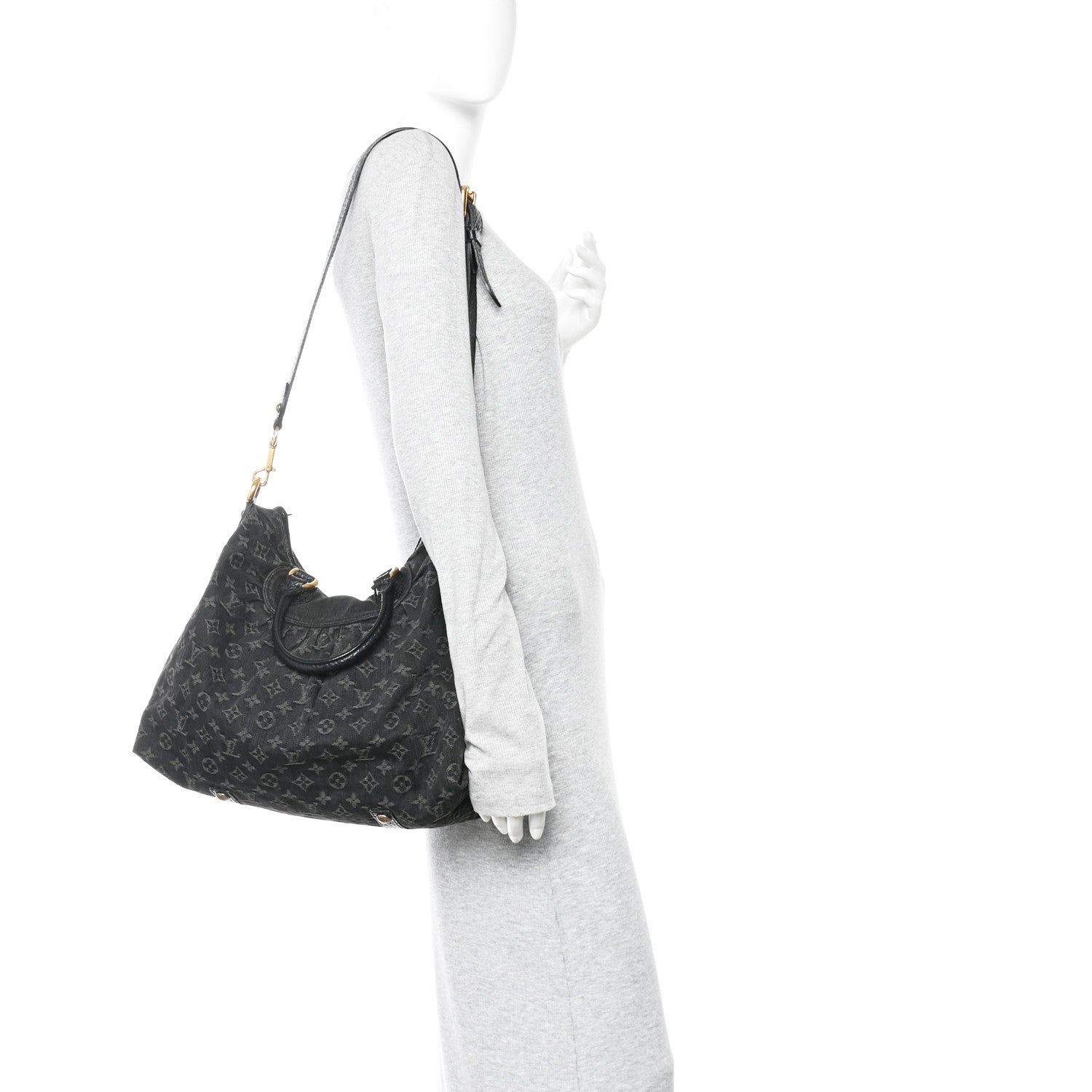 Louis Vuitton Denim Neo Cabby MM Black 2 of 11
