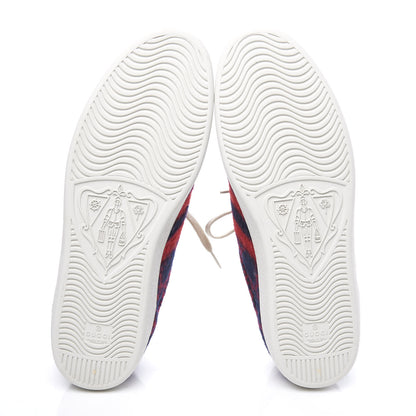 Gucci Covered Wool Big GG Monogram Mens Sneakers 11 Blue Red Mystic White 6 of 11