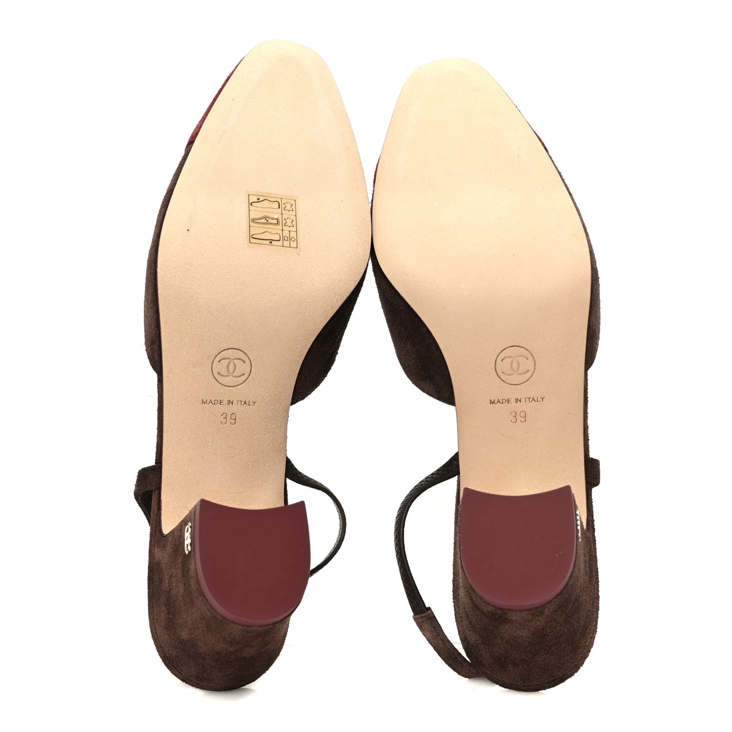 Laminated Crumpled Lambskin Grosgrain Cap Toe CC Ballerina Flats 39 Light Gold Black