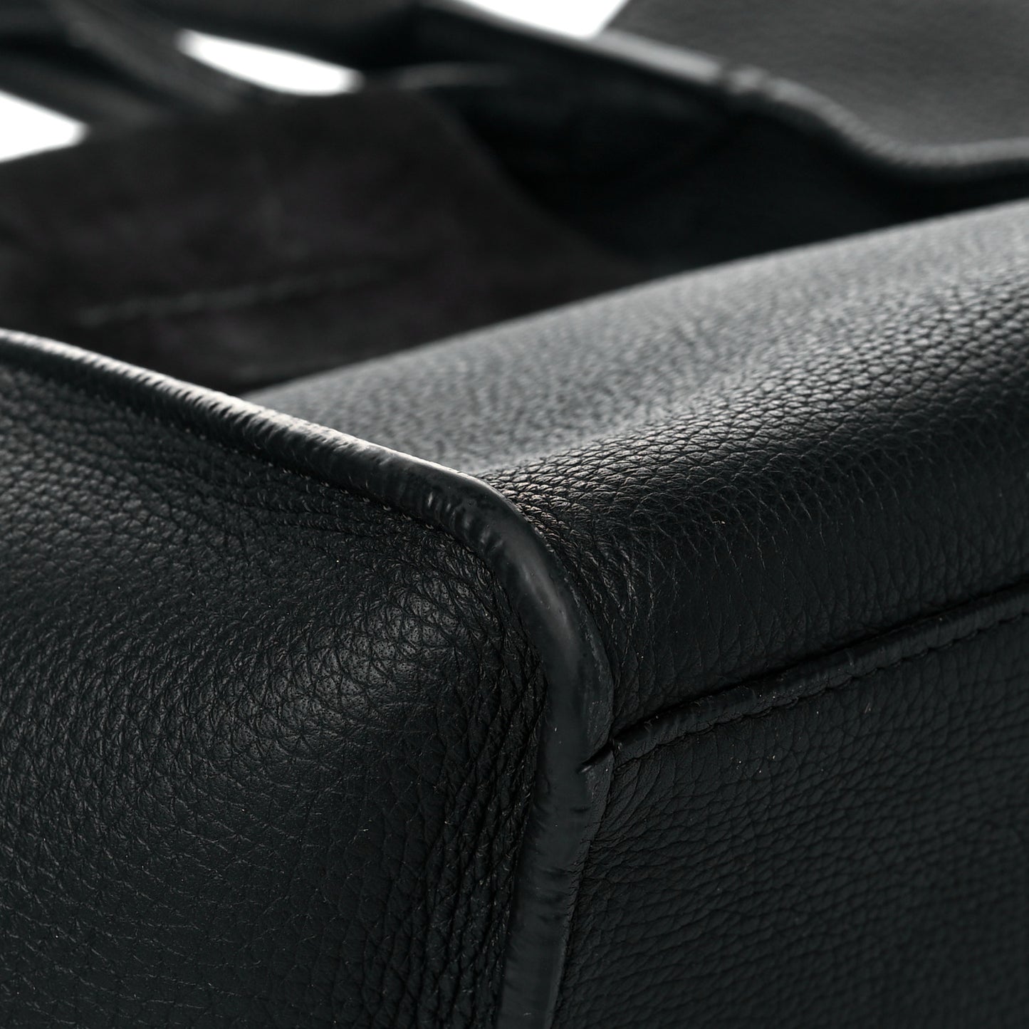 Supple Grained Calfskin Small Big Bag Black