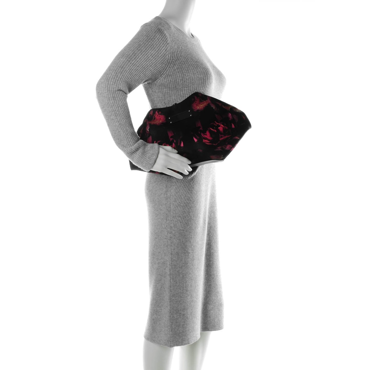 Silk Night Flowers De Manta Clutch Multicolor Black