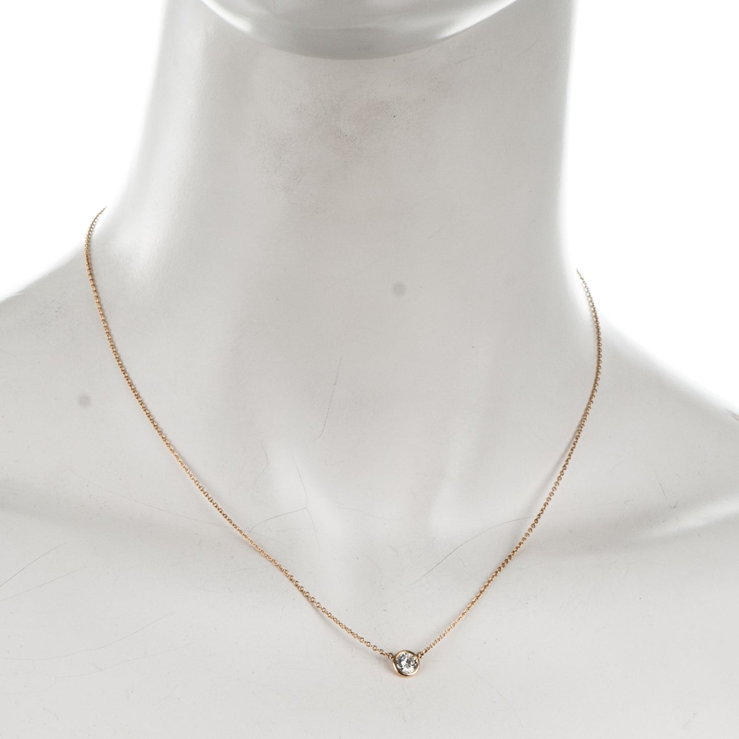 18K Yellow Gold Diamond .50ct Elsa Peretti Diamonds by the Yard Pendant Necklace