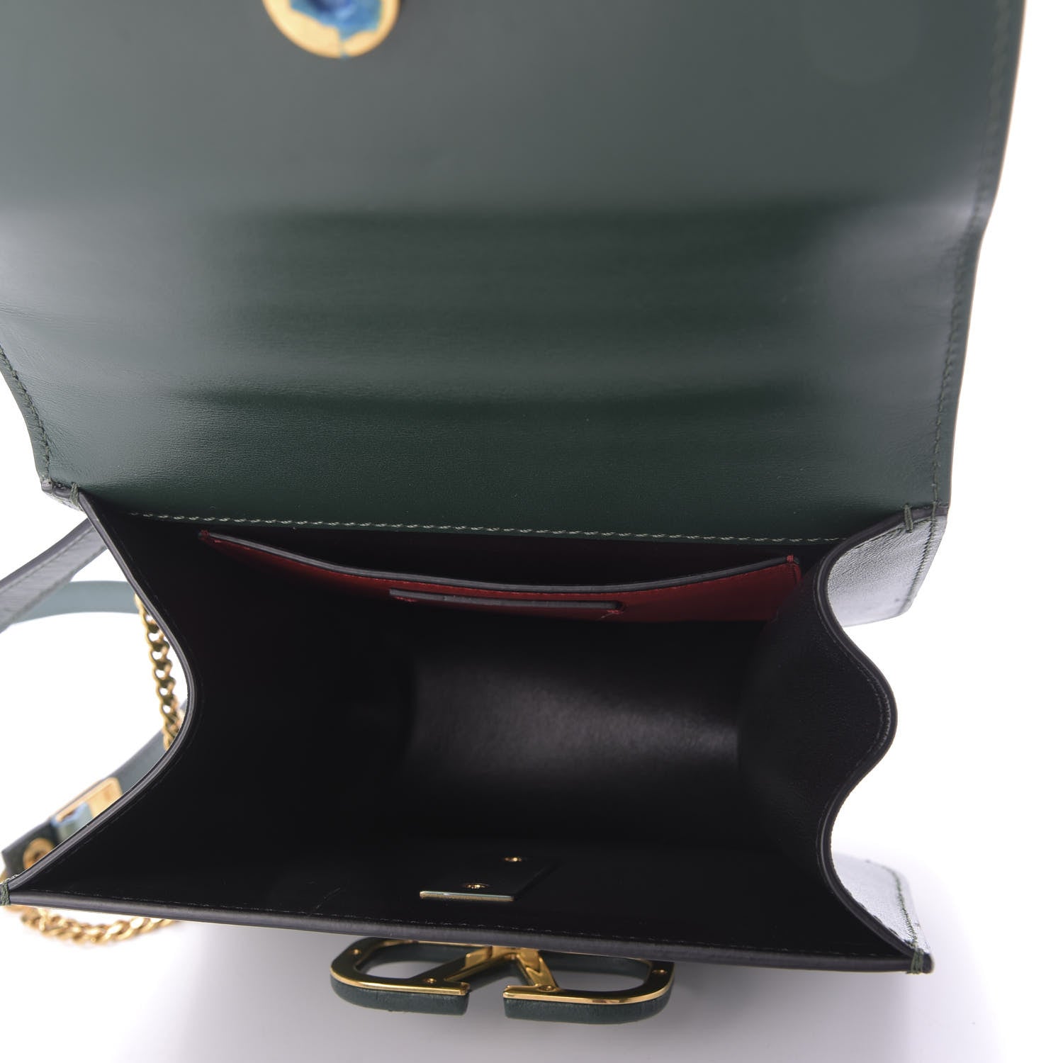 Valentino Garavani Smooth Calfskin Small VSling Shoulder Bag Green 5 of 8