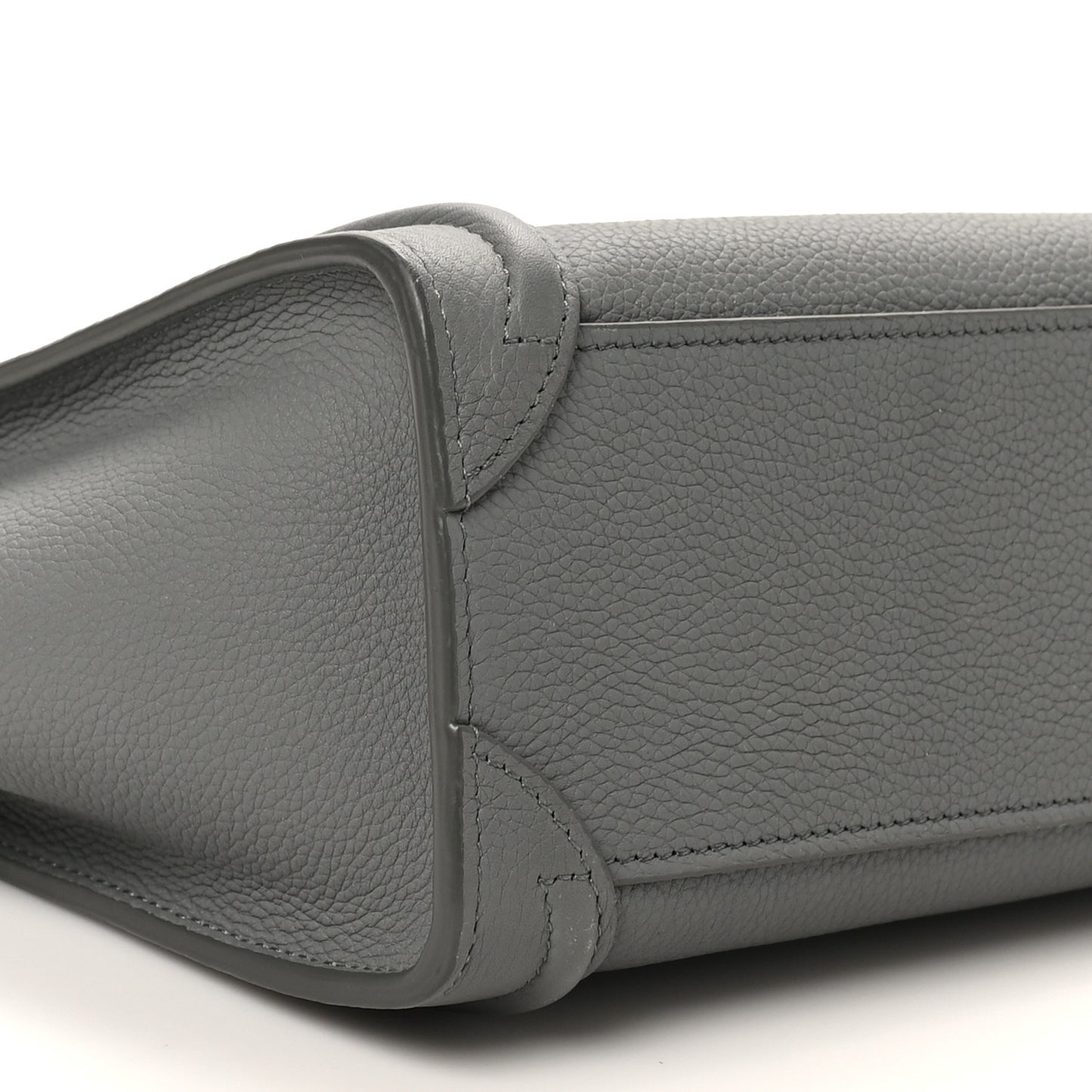 Drummed Calfskin Nano Luggage Kohl