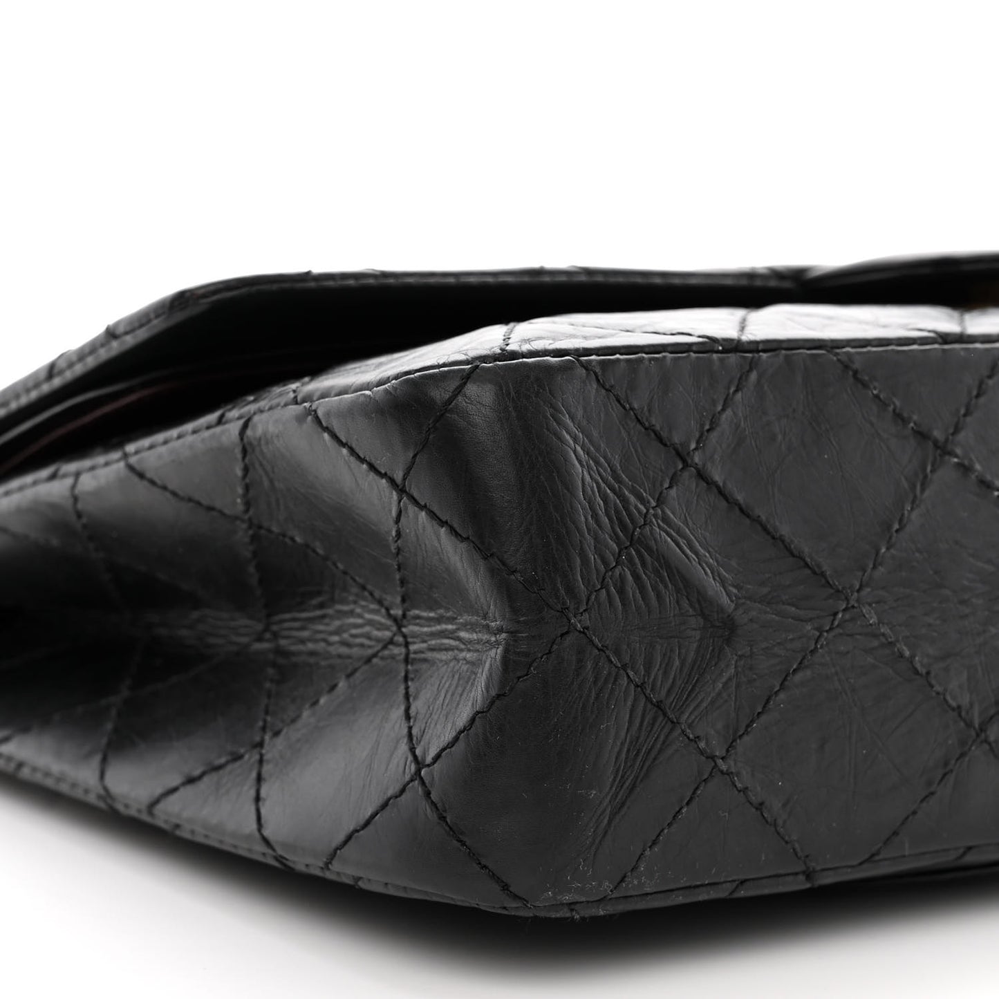 Aged Calfskin Quilted 50th Anniversary 2.55 Reissue 227 Flap Black