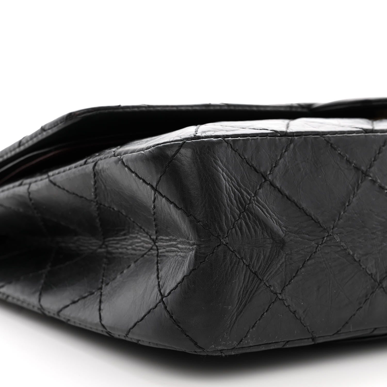 Chanel Aged Calfskin Quilted 50th Anniversary 2.55 Reissue 227 Flap Black 10 of 15