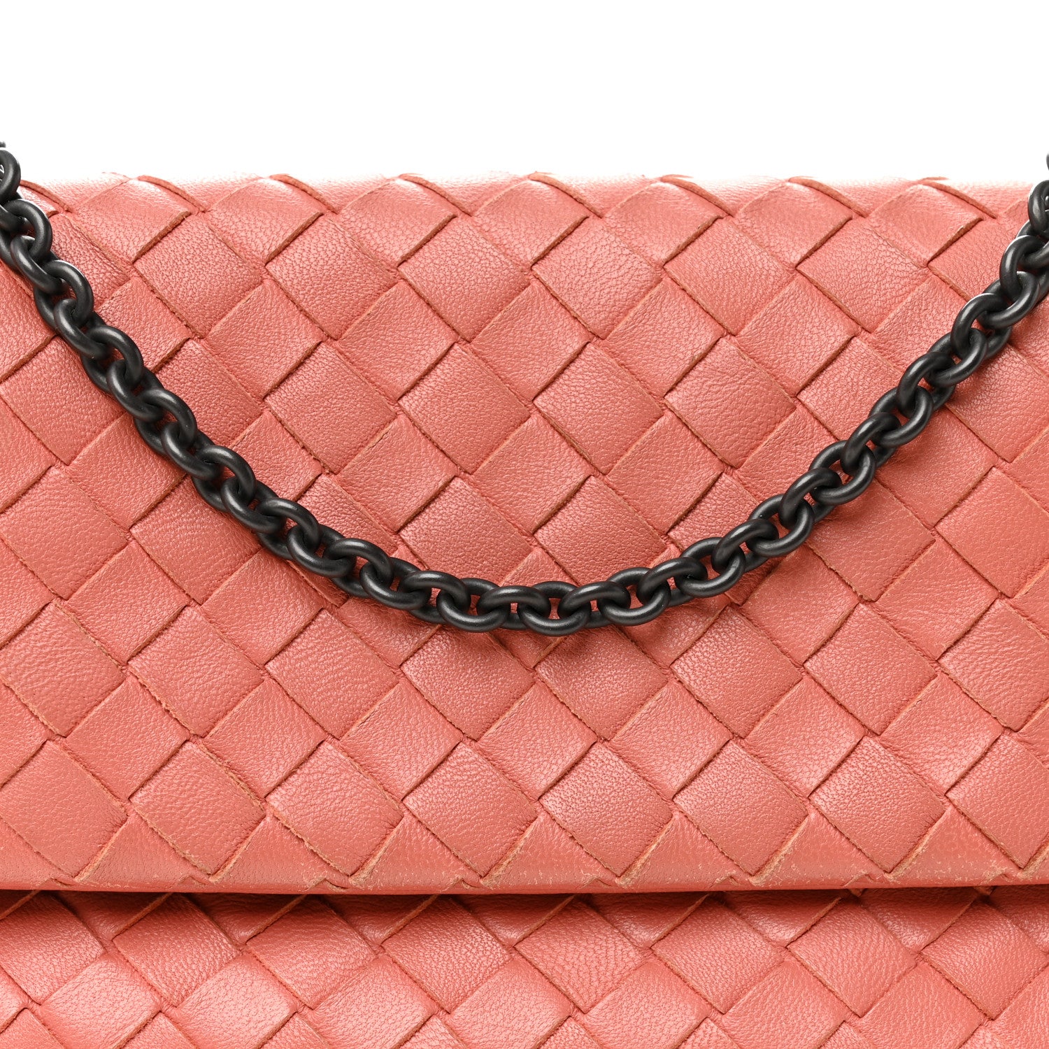 Bottega Veneta Nappa Intrecciato Small Chain Crossbody Peach 8 of 11