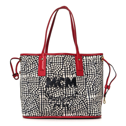 MCM Visetos Medium Liz Reversible Shopper Tote Ruby Red 12 of 19