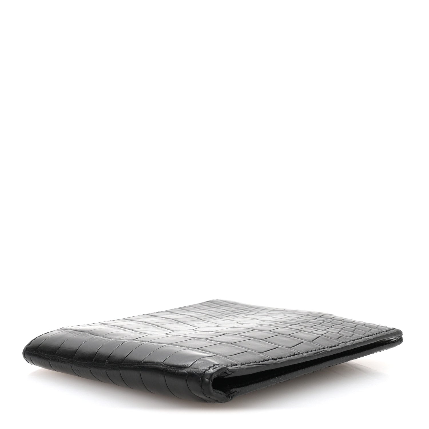 Hermes Matte Alligator MC2 Copernic Compact Wallet Black 4 of 6