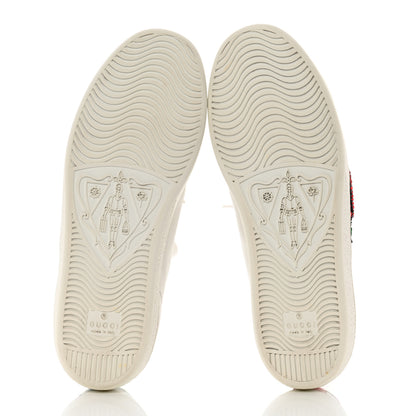 Gucci Calfskin Web Crystal Womens Mouth Ace Sneakers 38 White 5 of 12