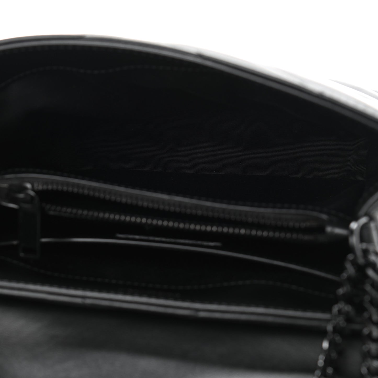 Calfskin Y Quilted Monogram Small Loulou Chain Satchel Black