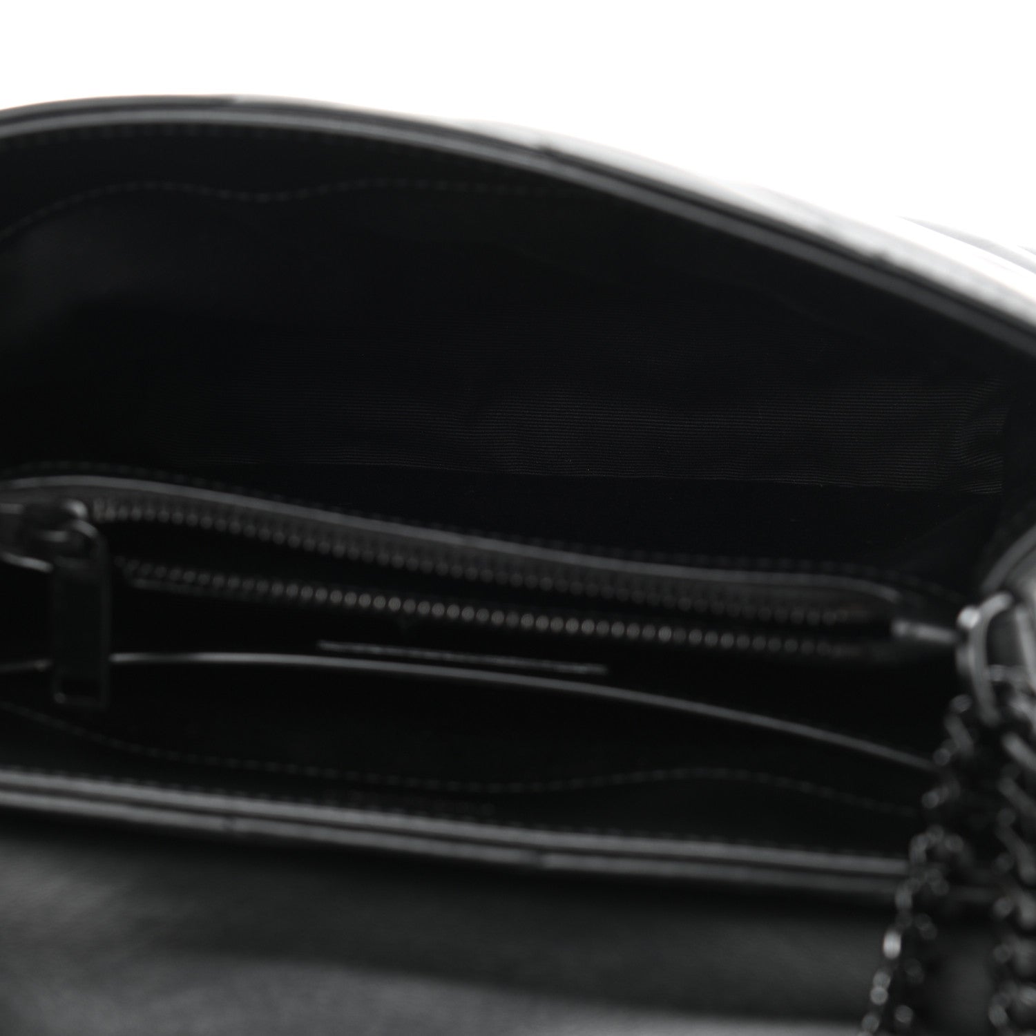 Saint Laurent Calfskin Y Quilted Monogram Small Loulou Chain Satchel Black 4 of 9