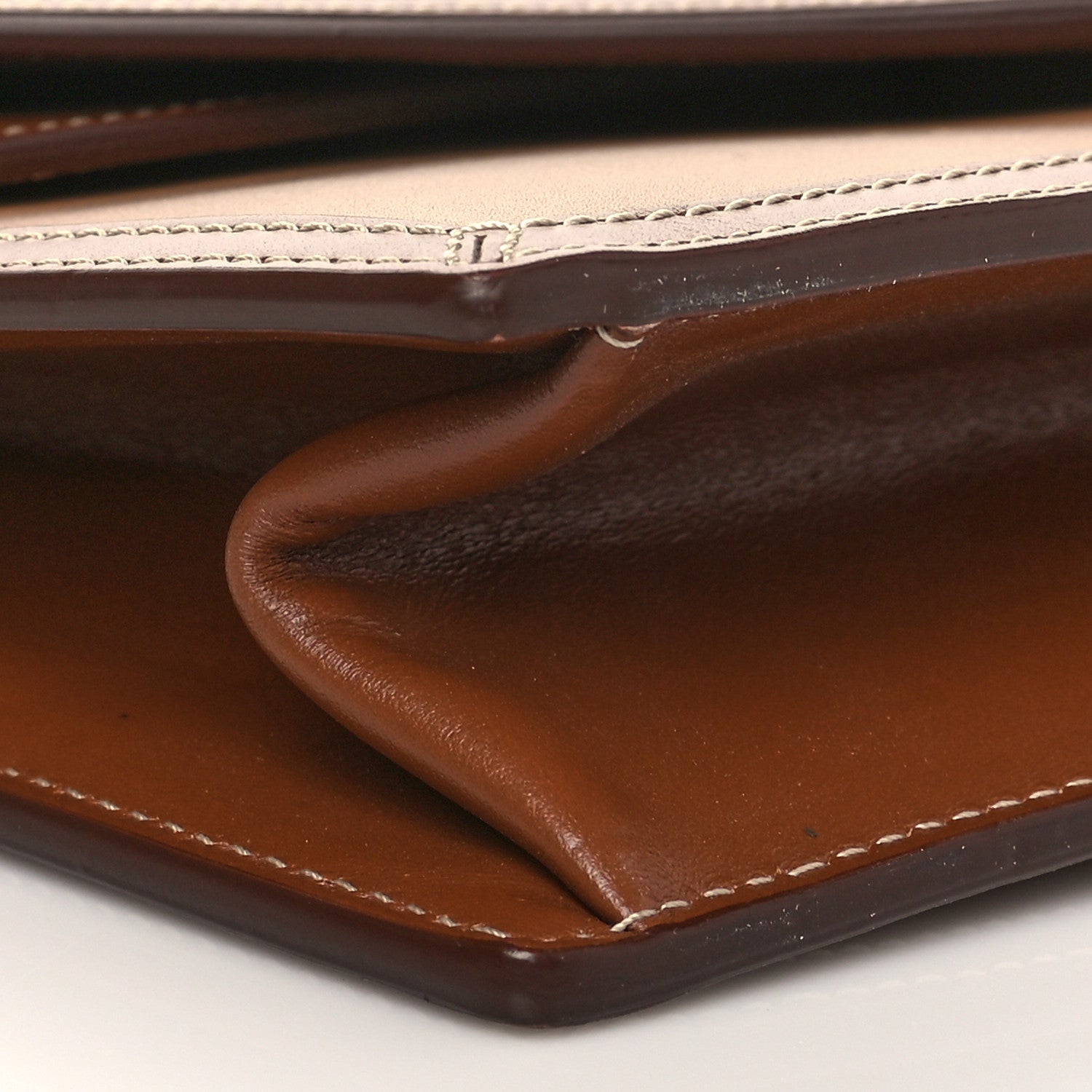 Burberry Calfskin Small TB Envelope Clutch Bag Malt Brown 8 of 9