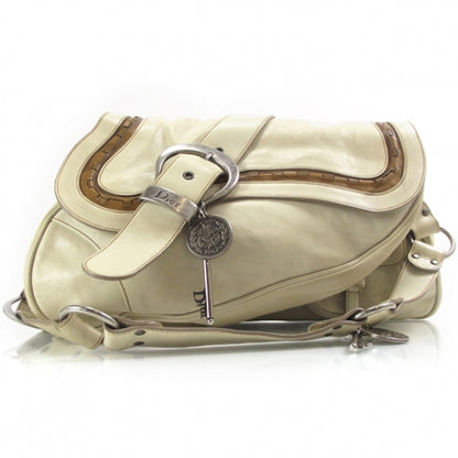 Christian Dior Leather Large Gaucho Ivory 1 of 12