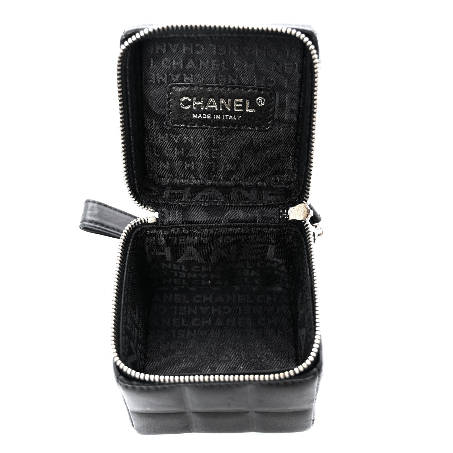 Chanel Lambskin Rubiks Cube Wristlet Black 4 of 12