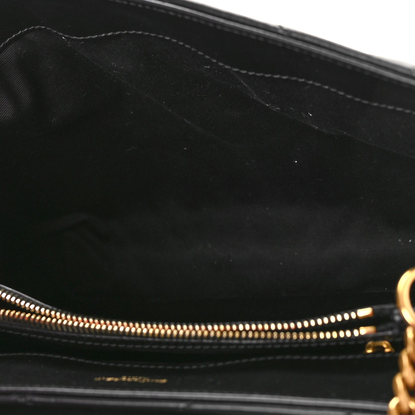 Calfskin Y Quilted Monogram Medium Loulou Chain Satchel Black