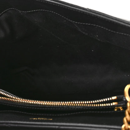 Saint Laurent Calfskin Y Quilted Monogram Medium Loulou Chain Satchel Black 5 of 8