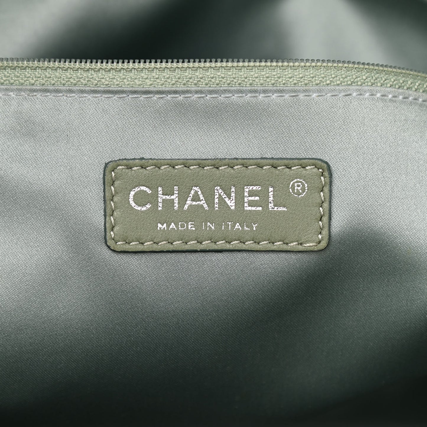 Canvas Quilted Large Paris Biarritz Tote Grey Blue