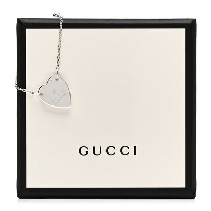 Gucci Sterling Silver Trademark Heart Bracelet 4 of 4