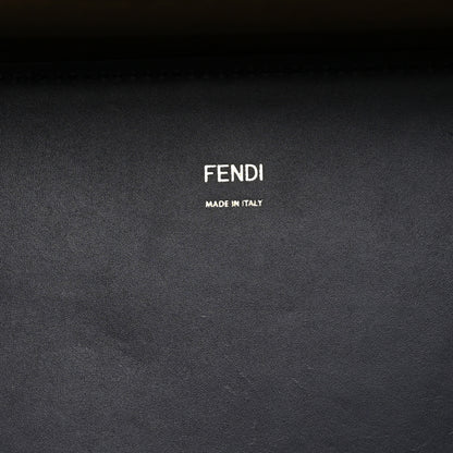 Fendi Vitello King Plexiglass Logo Embossed Medium Fendi Sunshine Shopper Tote Midnight 6 of 10