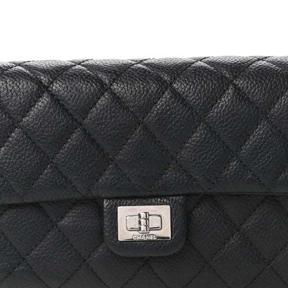 Chanel Grained Calfskin Quilted 2.55 Reissue Flap Belt Bag Clutch Black 10 of 11