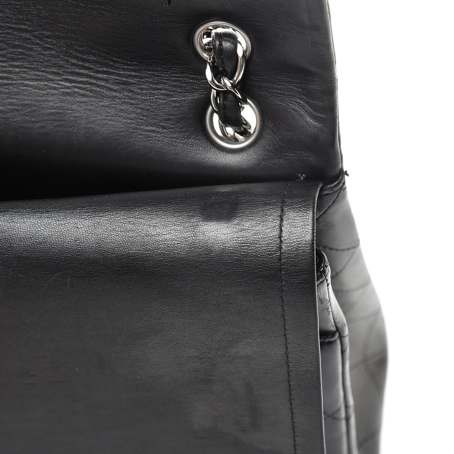 Chanel Lambskin Quilted Maxi Double Flap Black 13 of 15