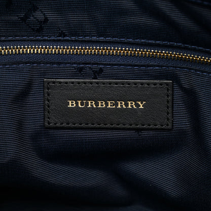Burberry Heritage Grain Check Embossed Medium Dewsbury Tote Blue Carbon 8 of 10