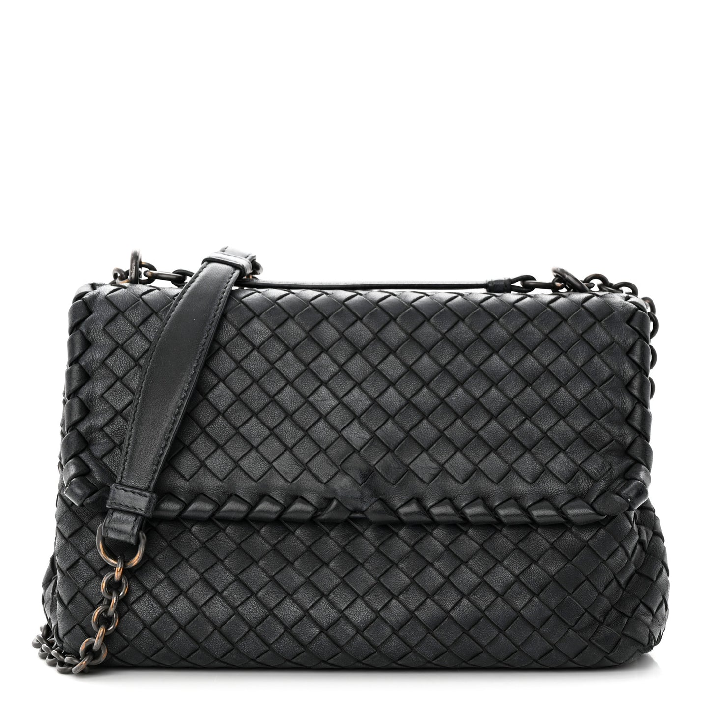 Nappa Intrecciato Small Olimpia Bag Black