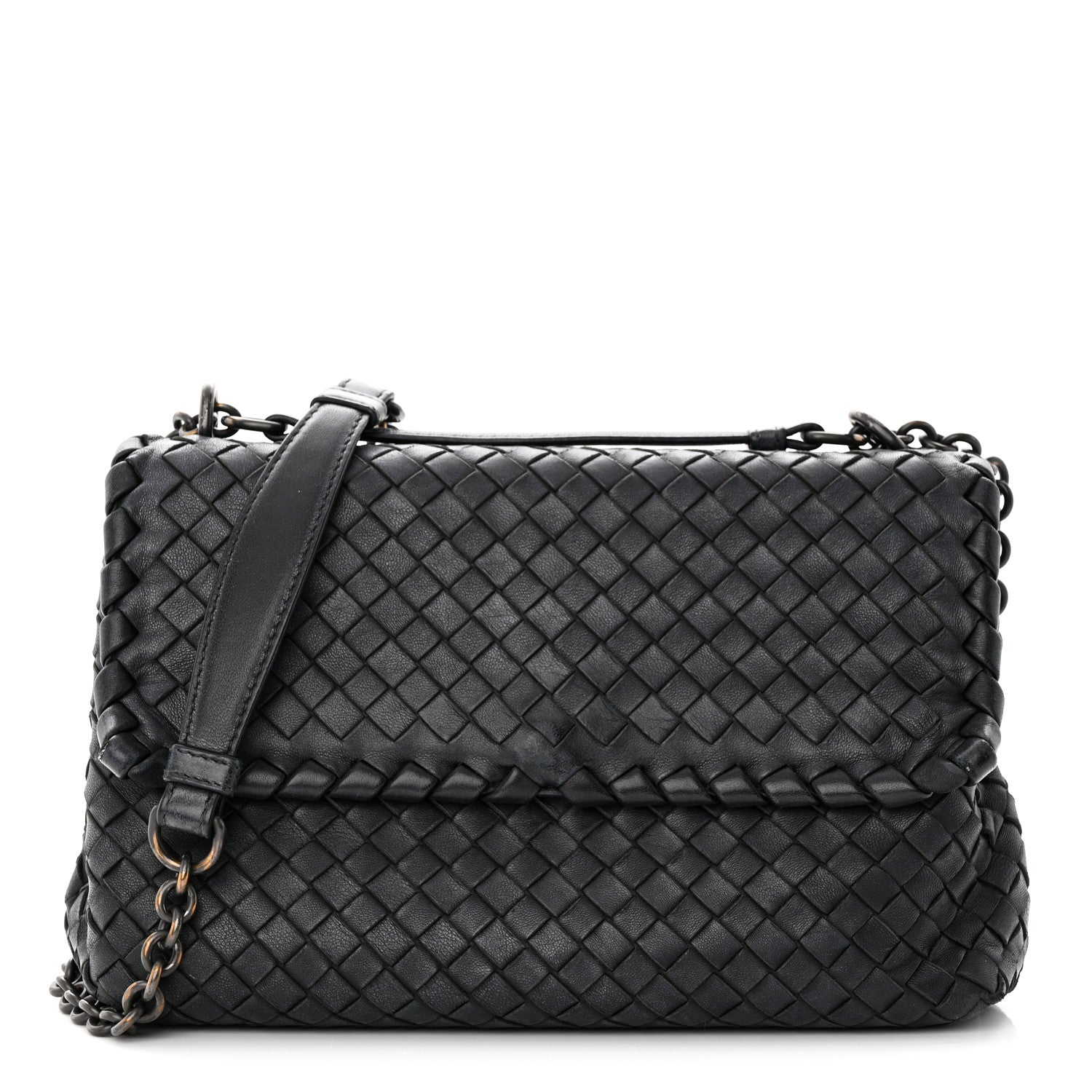 Bottega Veneta Nappa Intrecciato Small Olimpia Bag Black 1 of 23