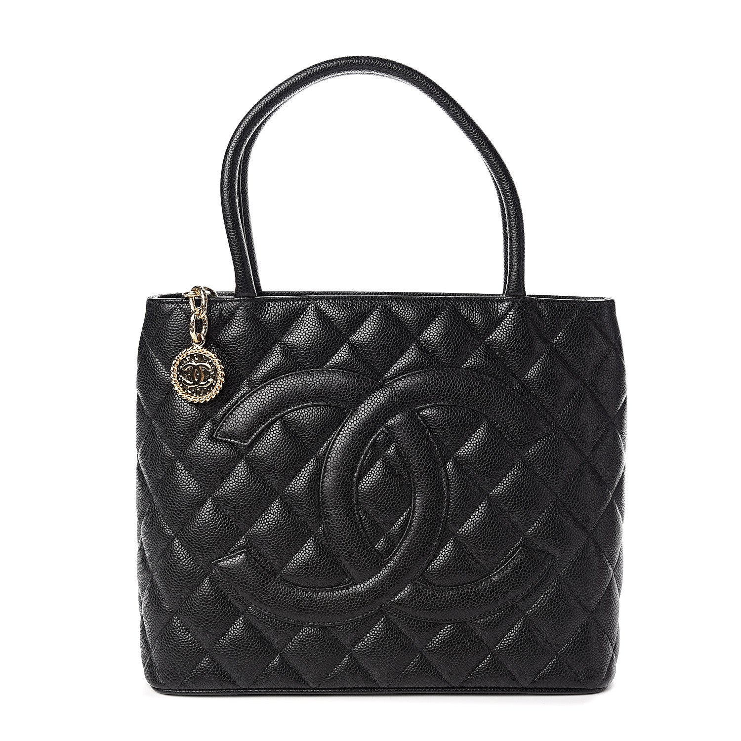Chanel Caviar Quilted Medallion Tote Black 1 of 8