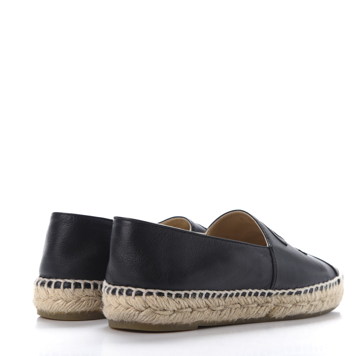 Chanel Lambskin CC Espadrilles 36 Black 4 of 11