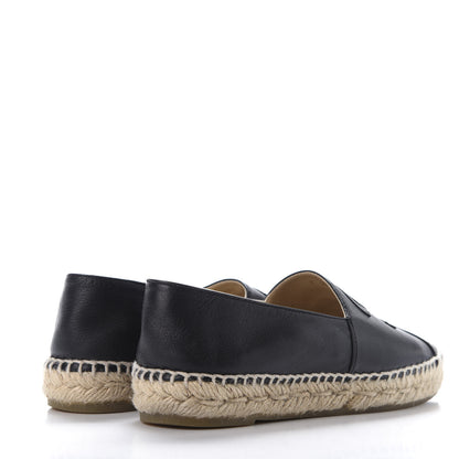 Chanel Lambskin CC Espadrilles 36 Black 4 of 11
