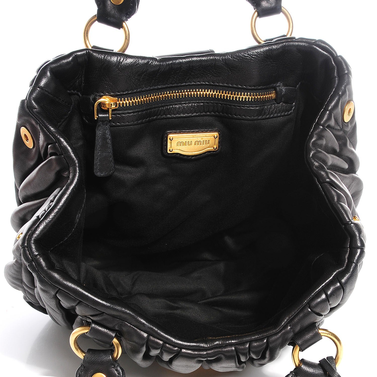 Miu Miu Nappa Matelasse Tote Nero Black 8 of 8