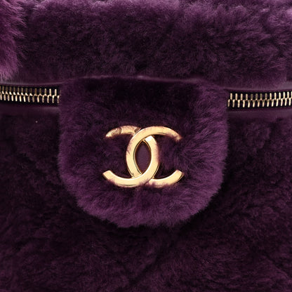 Chanel Shearling Lambskin Quilted Small Vanity Case Purple 8 of 11