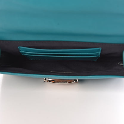 Fendi Shiny Nappa Mini Be Baguette Shoulder Bag Lago Dark Blue 7 of 10