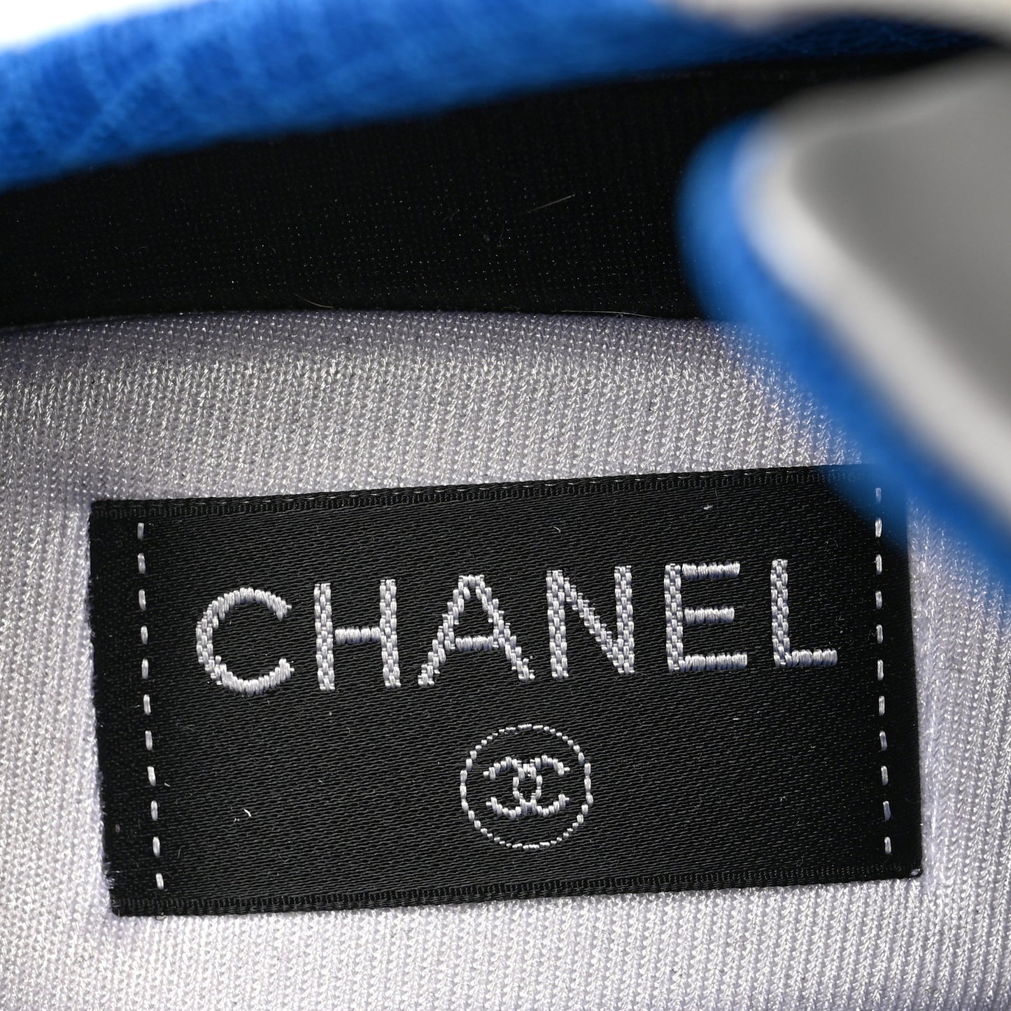 Calfskin Fabric Sneakers 39 White Silver Fluo Blue
