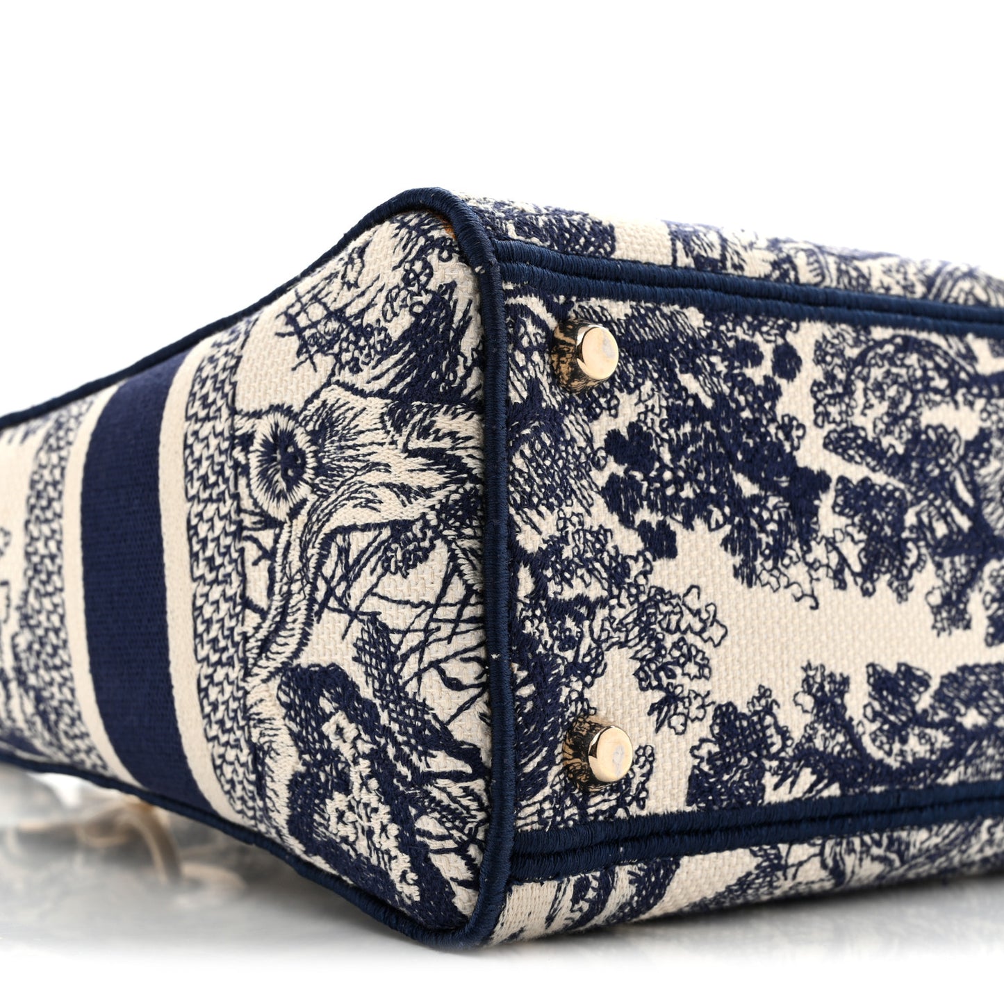 Toile de Jouy Embroidered Medium Lady D-Lite Blue