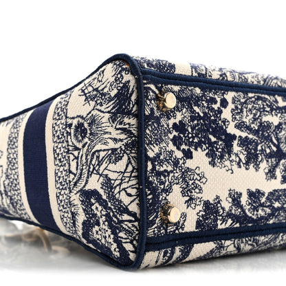 Christian Dior Toile de Jouy Embroidered Medium Lady D-Lite Blue 8 of 14