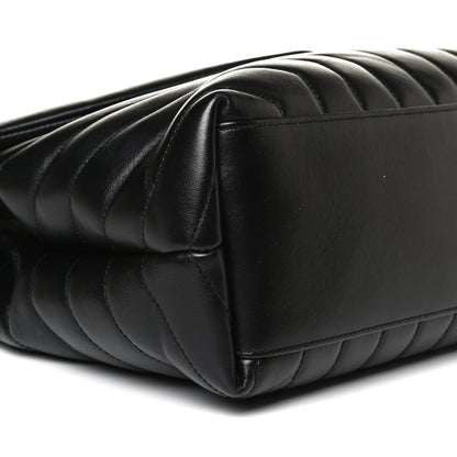 Saint Laurent Calfskin Y Quilted Monogram Medium Loulou Chain Satchel Black 9 of 17
