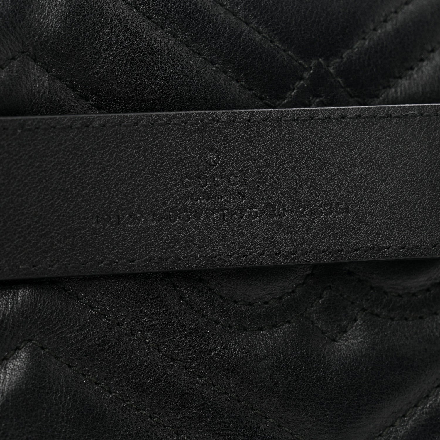 Gucci Calfskin Matelasse GG Marmont Belt Bag 75 30 Black 8 of 10