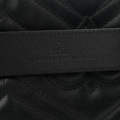Gucci Calfskin Matelasse GG Marmont Belt Bag 75 30 Black 8 of 10