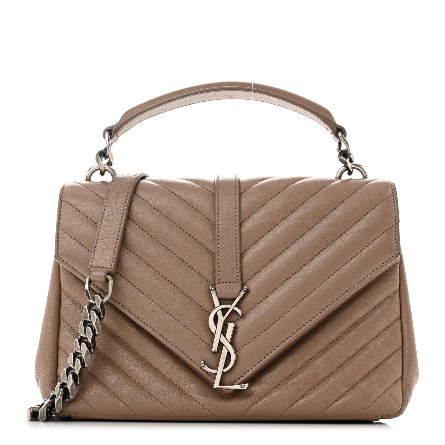 Sheepskin Matelasse Chevron Monogram Medium College Bag Fard