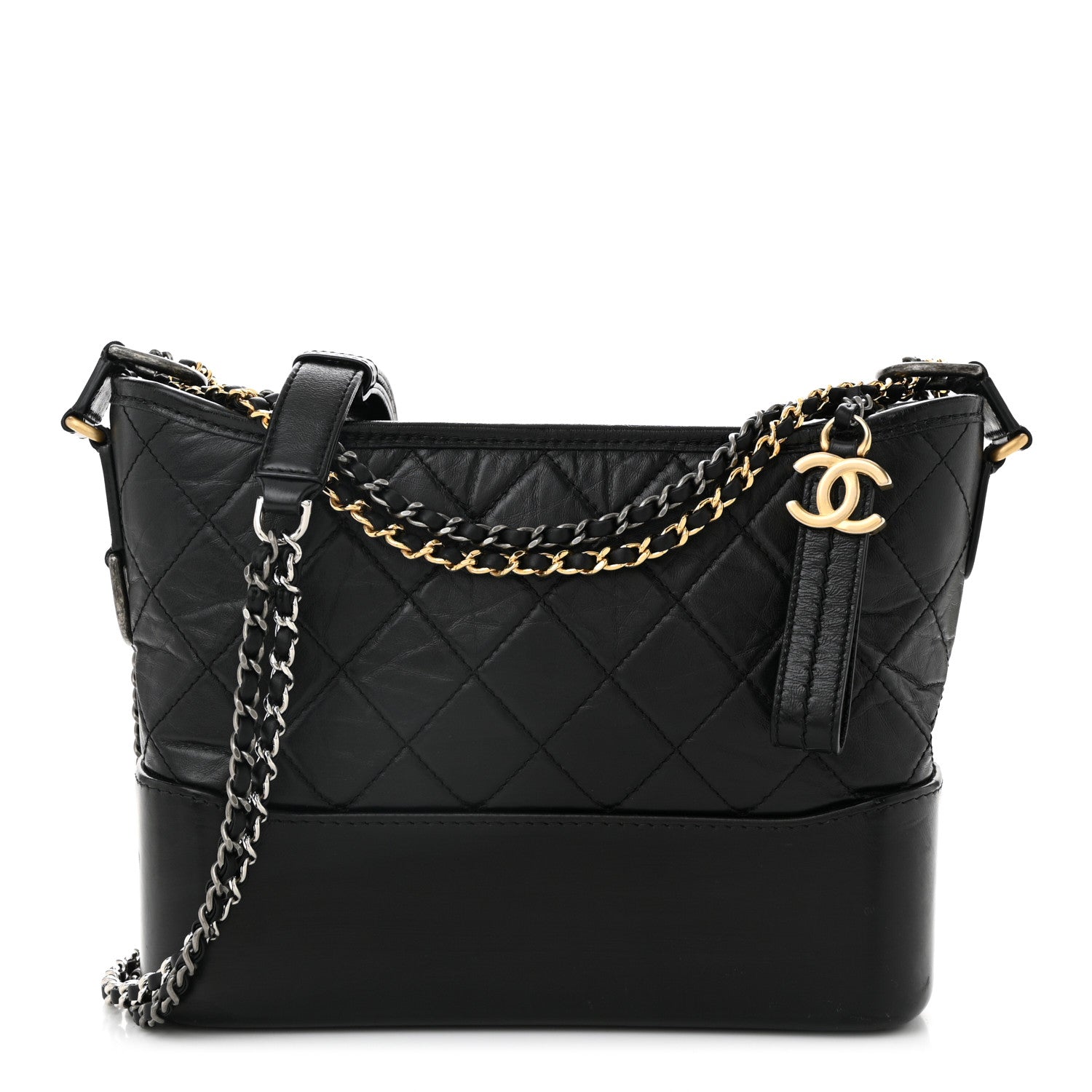 Chanel Aged Calfskin Quilted New Medium Gabrielle Hobo Black 1 of 10