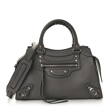 Balenciaga Grained Calfskin Neo Classic Silver Hardware S City Dark Grey 1 of 11