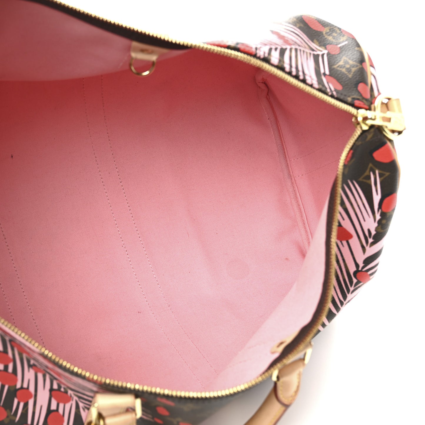 Monogram Jungle Dots Keepall Bandouliere 50 Sugar Pink Poppy