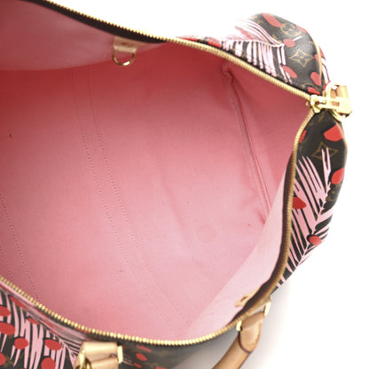 Louis Vuitton Monogram Jungle Dots Keepall Bandouliere 50 Sugar Pink Poppy 4 of 14