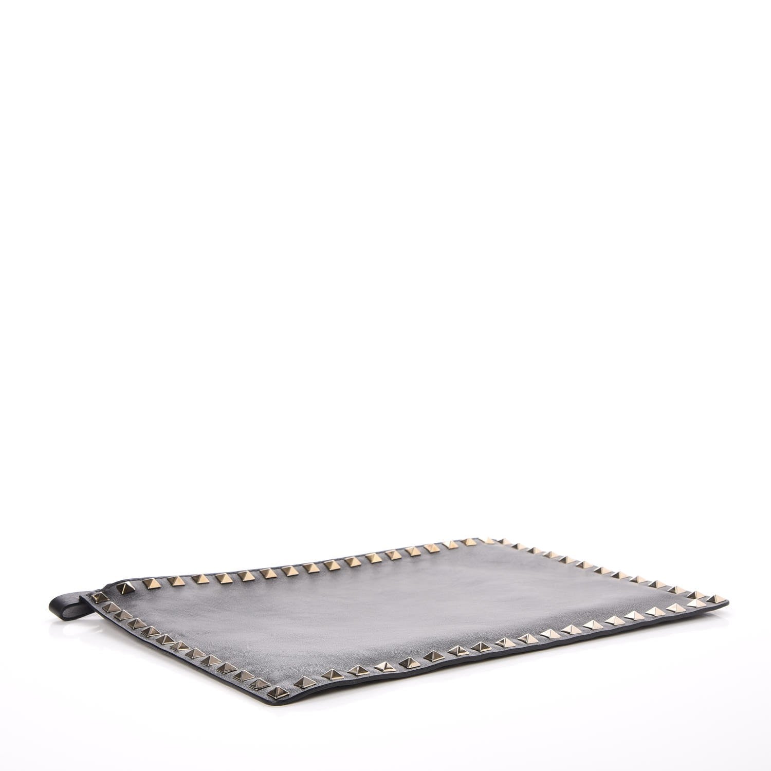 Valentino Garavani Vitello Large Rockstud Zip Pouch Black 4 of 8