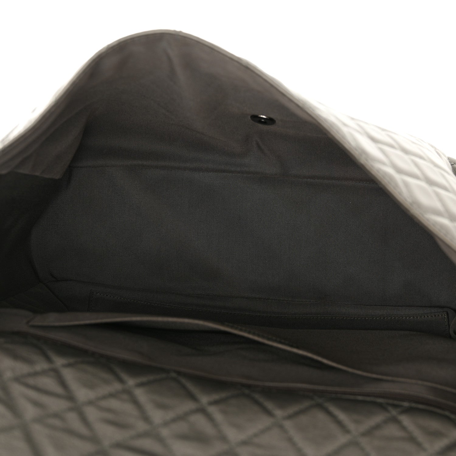 Chanel Metallic Calfskin Quilted Small XXL Travel Flap Bag Dark Silver 5 of 11