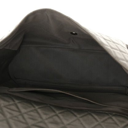 Chanel Metallic Calfskin Quilted Small XXL Travel Flap Bag Dark Silver 5 of 11